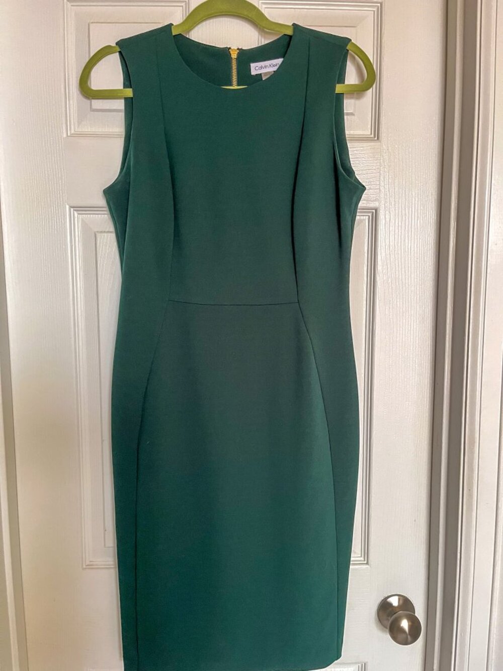 Green Calvin Klein Sheath Dress